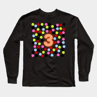 3 Number Long Sleeve T-Shirt